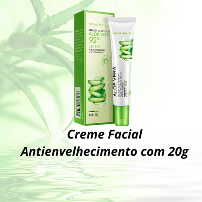 Kit Aloe Vera Cuidados Faciais - Gel Hidratante Para os Olhos e Creme Facial Antienvelhecimento