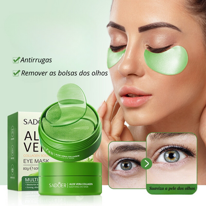 Máscara Hidratante Aloe Vera Para Os Olhos - Anti-envelhecimento, Remove Rugas e Olheiras